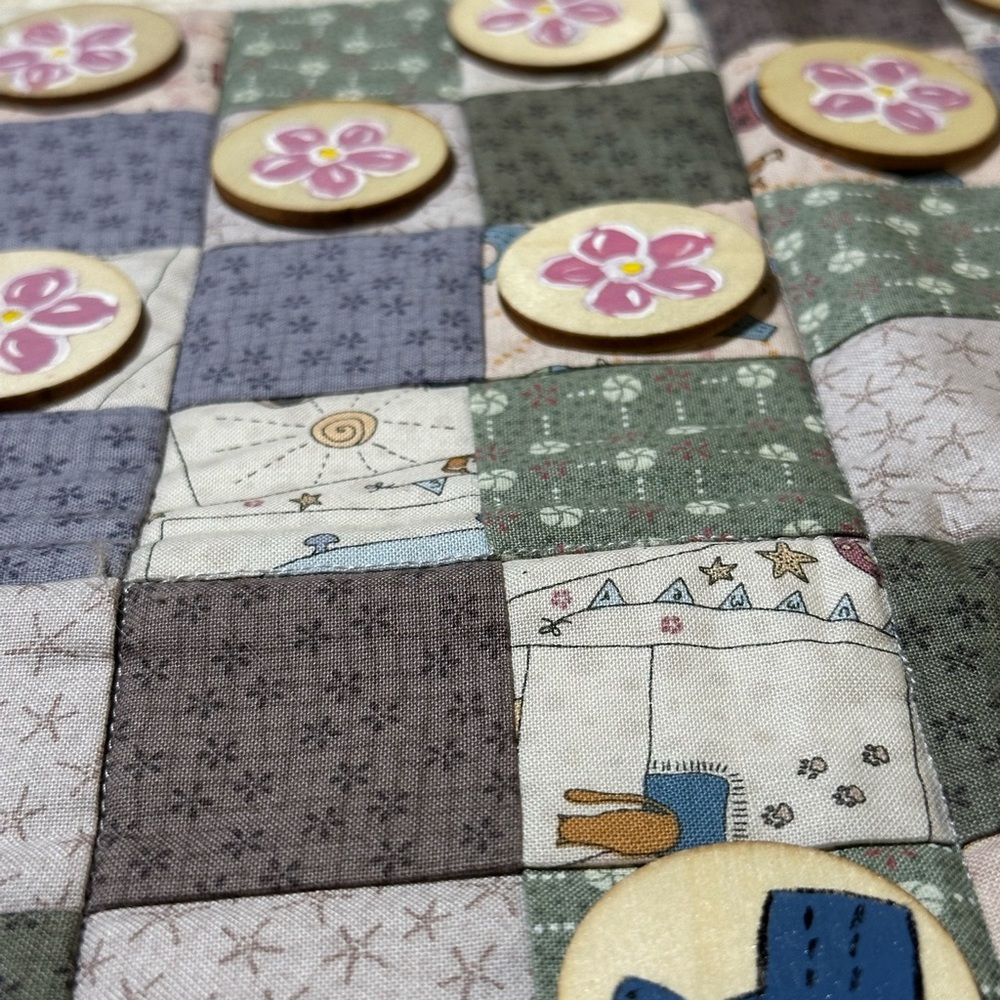 Handmade Patchwork Checkerboard Quilt Set - Picture 6 of 14